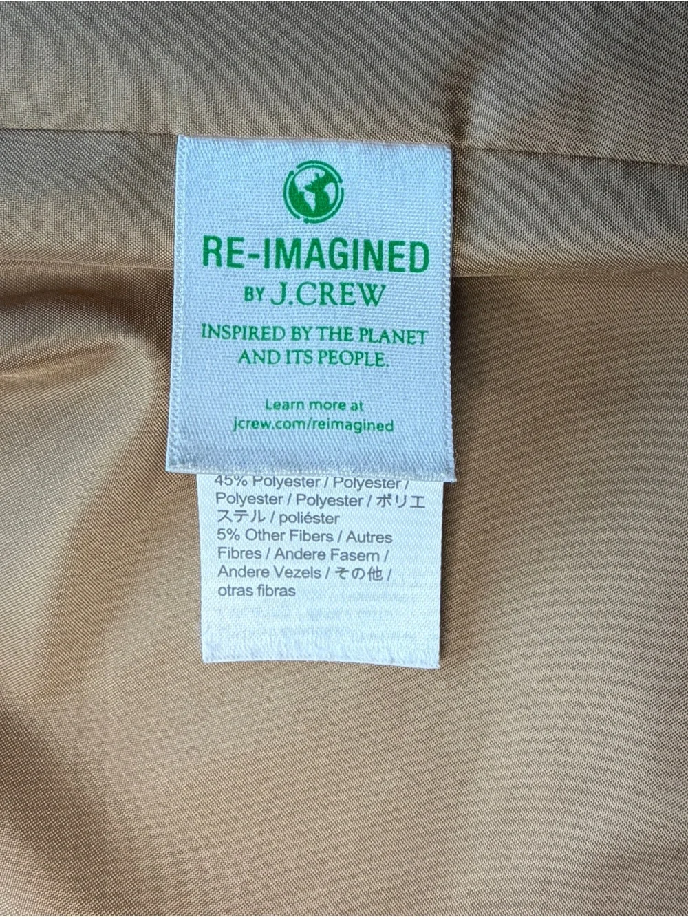J. Crew camel tan wool blend winter coat jacket women’s size 00 lined pockets - Picture 6 of 10